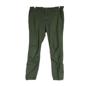 NILI LOTAN - WOMEN'S 4 - GREEN COTTON BLEND JOGGER PANTS